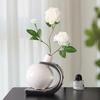 Minimalist Ceramic Desktop Dry Flower Vase, Minimalist Vase Decoration for TV Cabinets and Home Decor