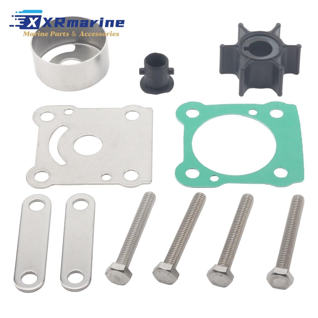 Fits for Yamaha Outboard 2 Stroke 6HP 8HP 1984-2009 Boat Motors Parts Water Pump Impeller Rebuild Kit with Gasket