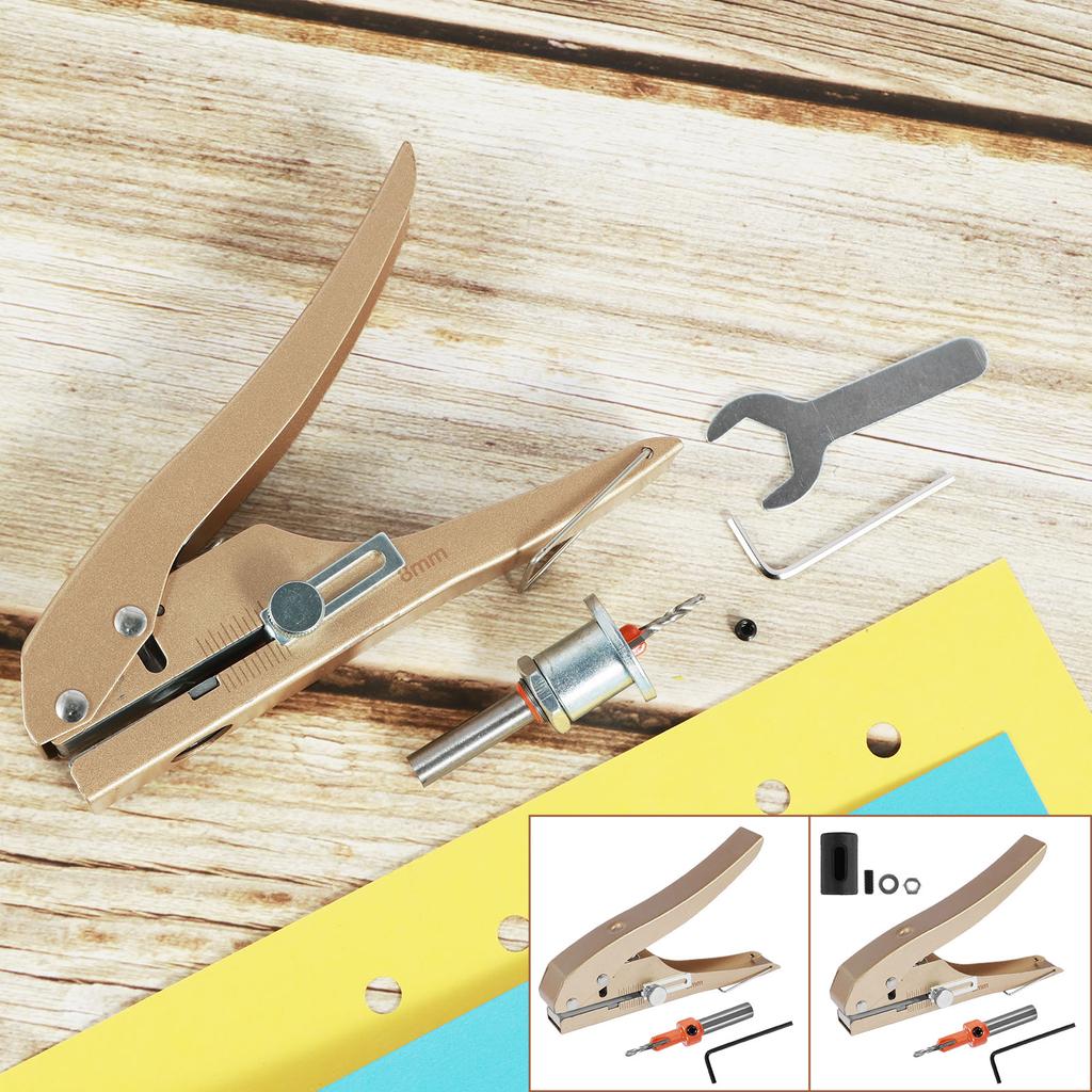 Single Hole Punch 5/16inch Heavy Duty Hole Puncher Portable Hole Edge Banding Punching Plier Handheld Metal Round Hole Punching