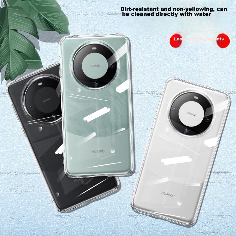 ESCASE Huawei Mate60 Phone Case Protective Cover, Shockproof Full Coverage/soft Silicone (With Lanyard Hole) Protective Case, Transparent