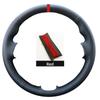 Black Forged Carbon  Leather Hand-stitched Steering Wheel Cover for Kia Forte Seltos Optima Ceed 3 Proceed Xceed Optima 5 Cerato