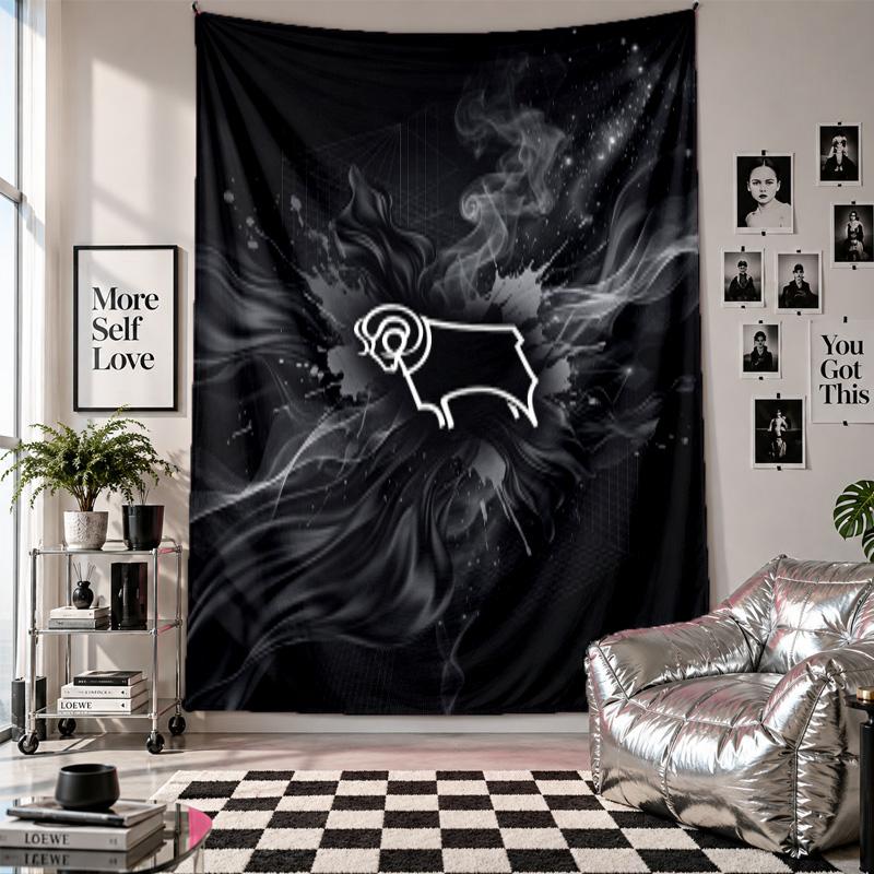 Derby County Football Wall Tapestry Home Decor Wall Hanging Cloth for Bedroom Living Room Background