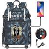Kaiju 8 Printed USB Port Teen Student Backpack Casual Large Capacity Travel Daypack