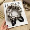 111 mulberry silk small square scarf spring, autumn and winter Korean silk scarf female cat baby scarf versatile 11cm tide