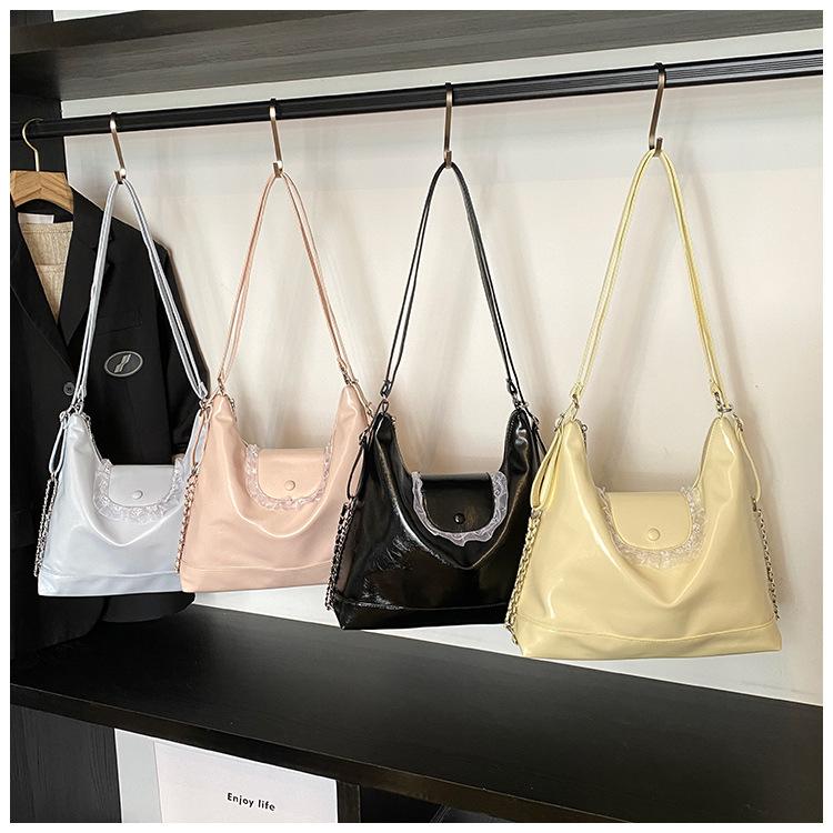 Retro commuter tote bag women's large capacity 2025 new casual shoulder messenger bag simple multi-functional backpack