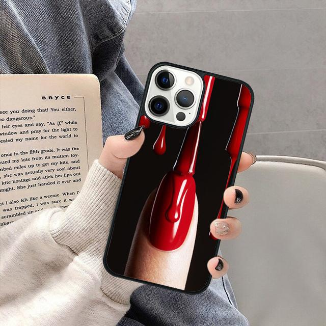 Чехол-коллаж с лаком для ногтей для iPhone 17 Air 16 16e 15 13 14 11 12 Pro Max Plus coque fundas Оболочка