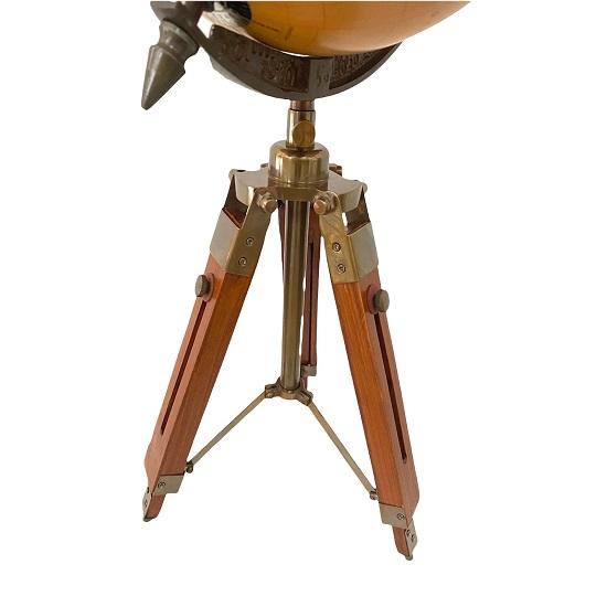 Декоративная карта мира, глобус, орнамент с деревянной подставкой-треногом/образовательный глобус/декор для офисного стола