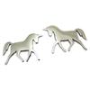 [P7750] - Silver 'Licorne My Unicorn' Steel Designer Earrings - 13x10 Mm