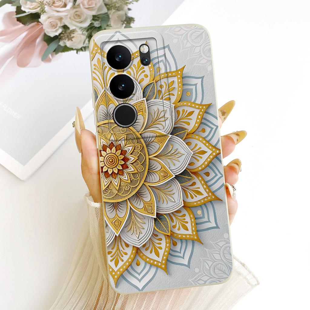 Для Vivo V29 V29Pro Милый Кот Цветок Мультяшный Чехол Для Телефона Для Vivo V 29 V29 Pro V2250 V2251 Ударопрочные Мягкие Силиконовые Чехлы Бамперы