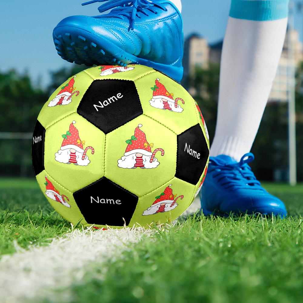 Custom Name Christmas dwarf Theme Size 5 Soccer Ball, Suitable for Both Indoor and Outdoor Matches, a Gift Suitable for Everyone.
