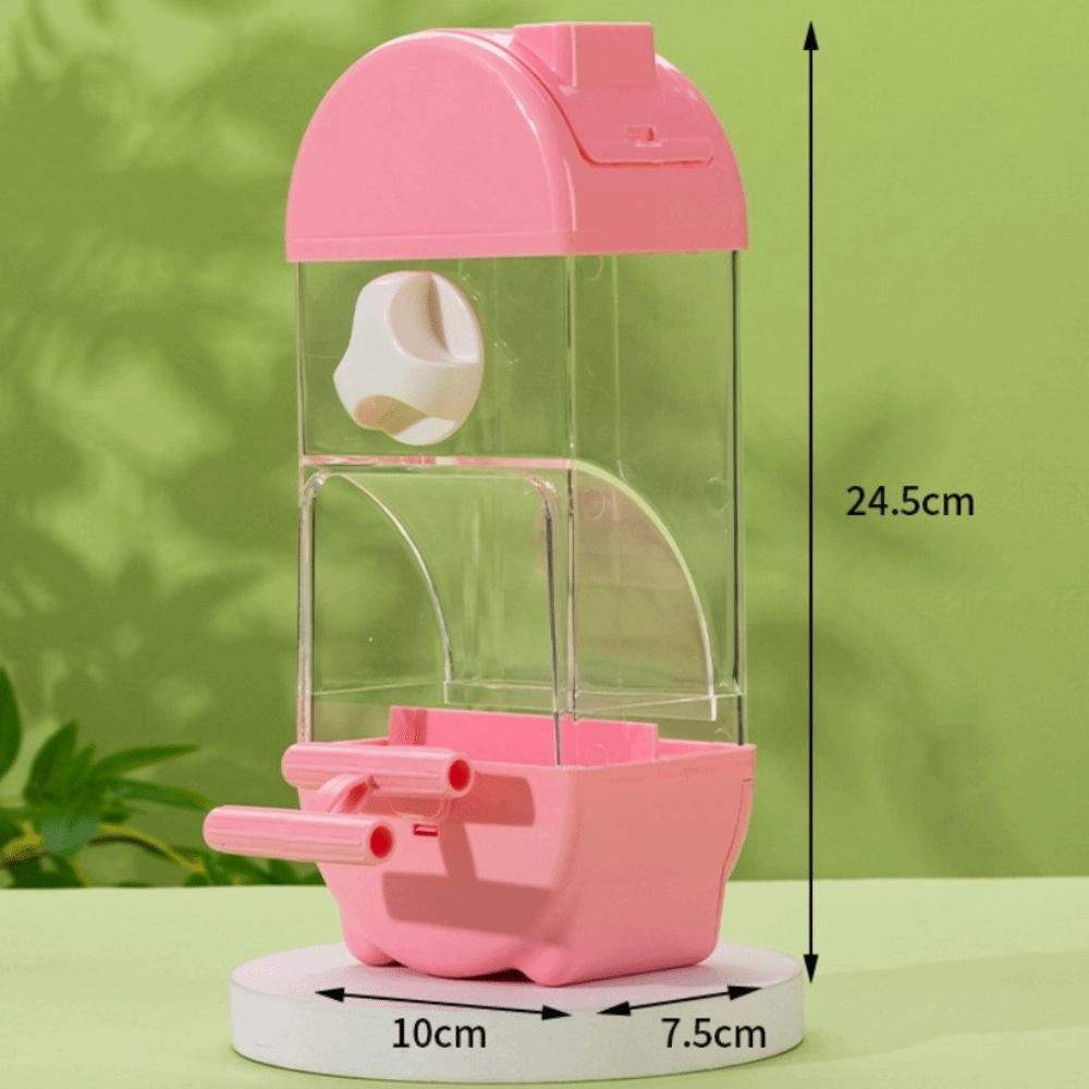 PET Automatic Bird Feeder Transparent Parakeet Food Bowl New Parrot Feeder Cage Use