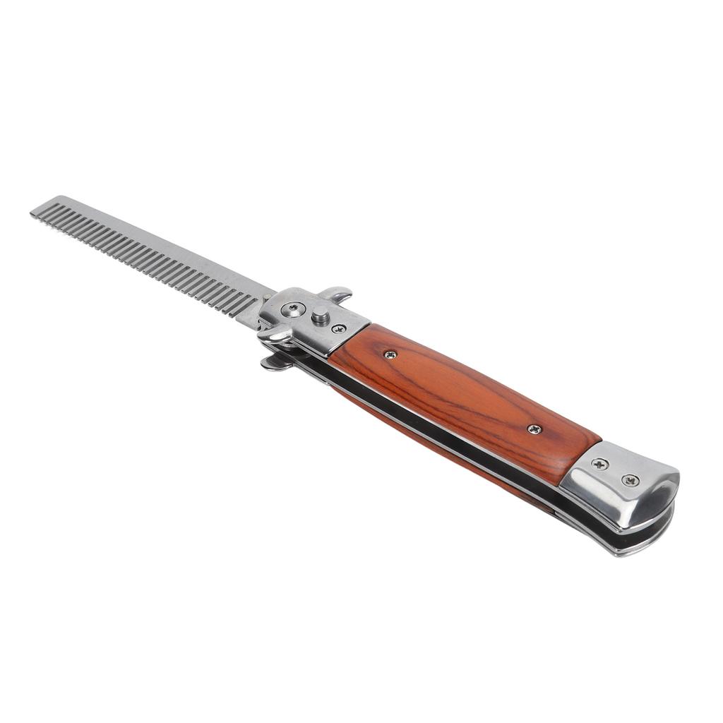 Расческа для волос Switchblade Oil из нержавеющей стали Портативная автоматическая пружинная складная расческа для укладки волос