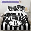 3pcs Brooklyn Nets Bedding Set Duvet Cover Closure Includes 1 Duvet Cover & 2 Pillowcases, Soft and Comfortable for All Seasons.