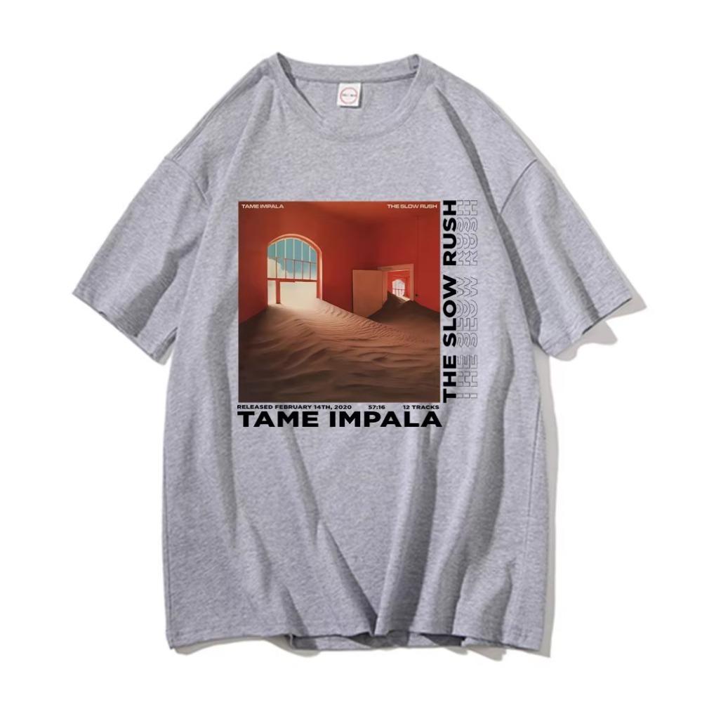 Tame Impala The Slow Rush Графические футболки с альбомом Мужская футболка Оверсайз Футболки Женские Поп-музыка Lndie Футболки