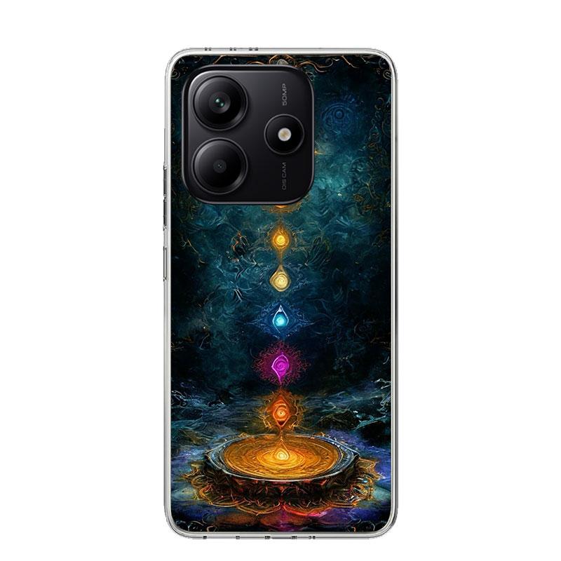 Чехол для телефона Yoga Chakra Spiritual Energy Universe для Xiaomi Redmi Note 15 14 13 12S 12 Pro Plus 11S 11E 11 11T 10S 10 Арт Мягкий P
