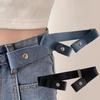 Ленивый ремень, удобный эластичный дизайн, искусственная кожа, пояс, регулируемая посадка, невидимый ремень для джинсов, повседневная одежда