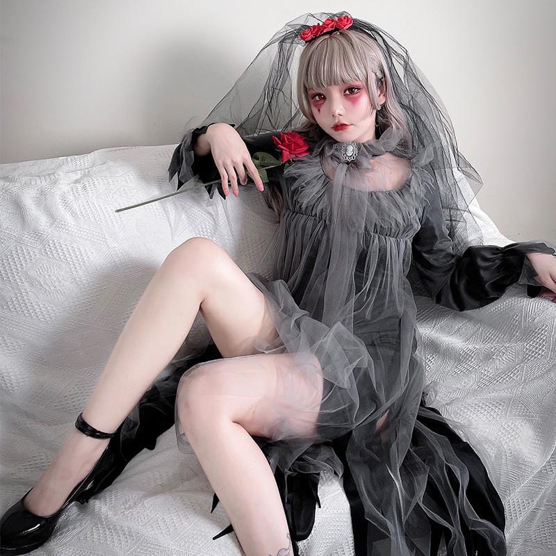 Halloween Costume Horror Ghost Bride Zombie Outfit Party Cosplay