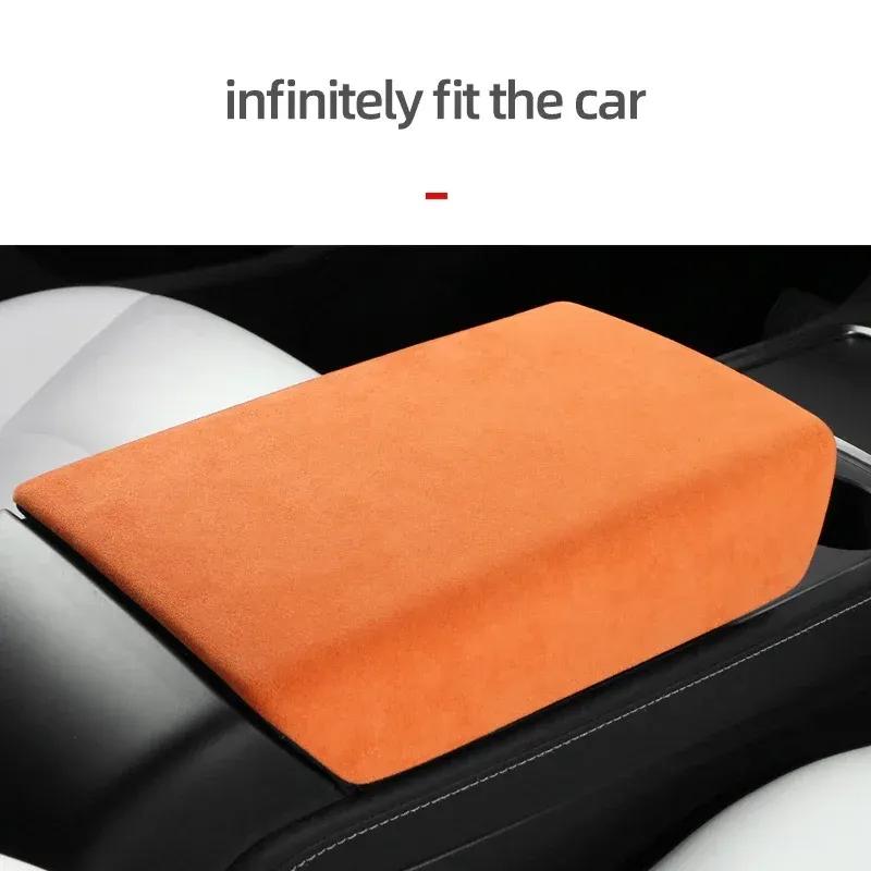 Betterhumz Для Tesla Model 3 Highland Model Y Juniper Из Алькантары Крышка Подлокотника Автомобиля Отделка ABS Тюнинг Аксессуары