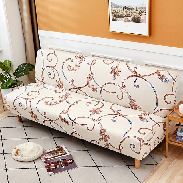 Складной чехол для дивана-кровати, чехлы для диванов, спандекс, эластичный эластичный материал, двойной чехол для сиденья, чехлы для гостиной, геометрический принт