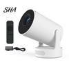 Mini Projector Device LED with Bluetooth-compatible 5.4 & WiFi 6, 4K Support, 200 Lightweight ANSI, 210 Degrees Rotation, 5W Speaker, Portable