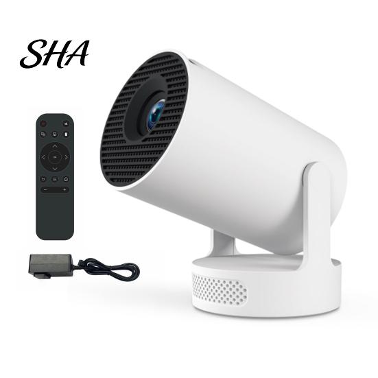 Mini Projector Device LED with Bluetooth-compatible 5.4 & WiFi 6, 4K Support, 200 Lightweight ANSI, 210 Degrees Rotation, 5W Speaker, Portable