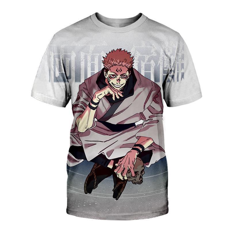 Летняя новая модная мужская футболка с принтом аниме-элементов и цифровой печатью Spell Battle Series