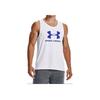 Under Armour Спортивный топ с принтом логотипа, свободный, для сухих тренировок, мужской, белый 1329589-102