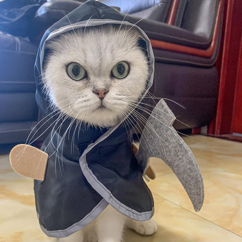 Костюм для косплея кошки на Хэллоуин, моющийся плащ смерти, накидка, нарядная одежда, реквизит для вечеринки, аксессуары