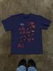 Street Style Cherry Blossom Tree Print Retro Tshirt Short Sleeved Round Neck Casual Top Autumn Short Sleeved Top Casual Wear