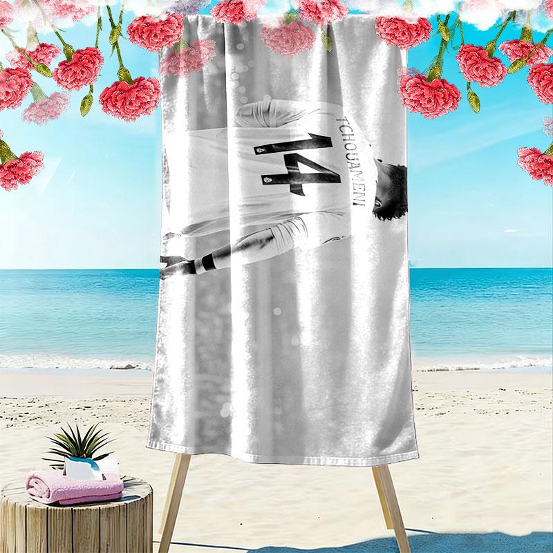 Aurelien Tchouameni Print Beach Towel, Large Soft Quick Dry Towel for Beach Camping Swimming