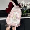 Schoolbag High value transparent pain bag Backpack Female leisure Junior high school girls schoolbag High school students Large capacity Korean