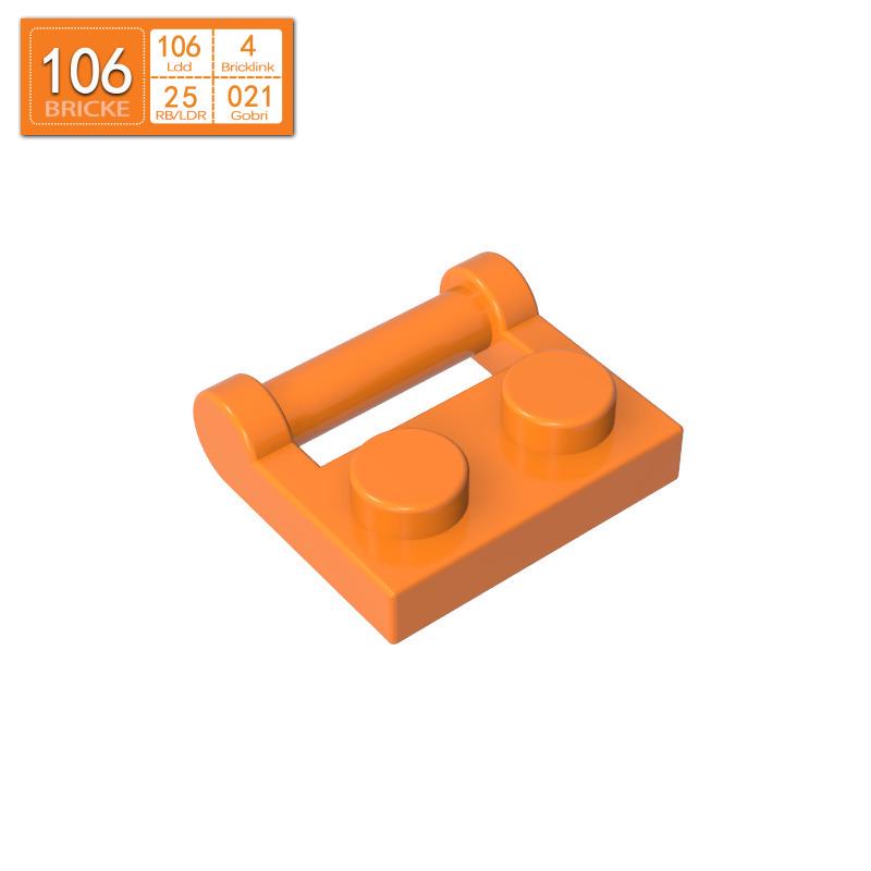 BRICKE 1x2 Hinge Plate with Side Handle, Compatible with LEGO 48336 MOC Blocks