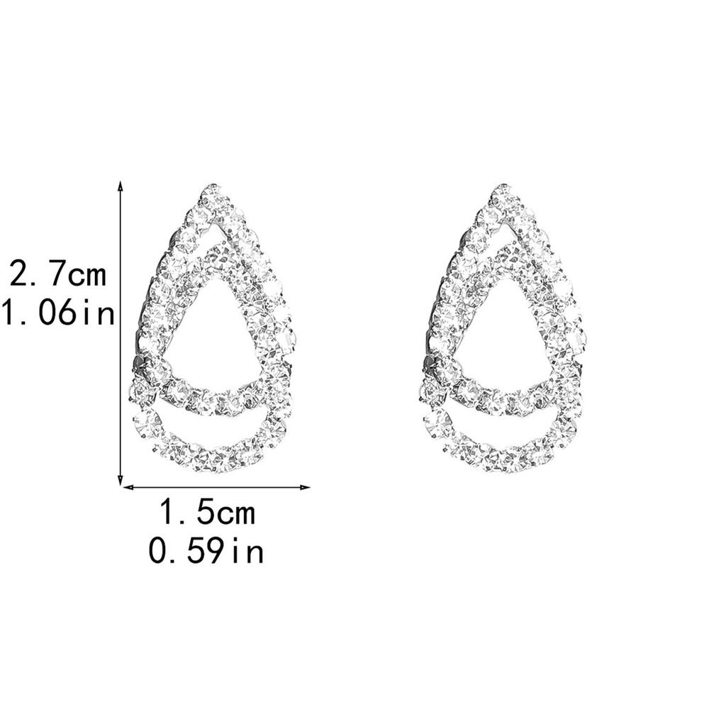 Европа и Соединенные Штаты Простые дикие серьги в форме капли Серьги с улучшенным чувством нишевого дизайна Женские серьги со стразами