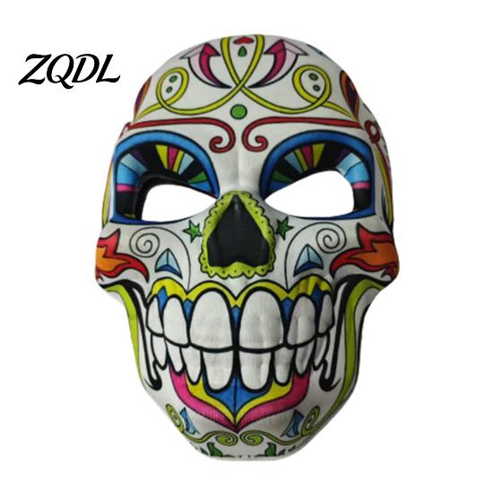 Comfortable Carnival Face Cushion Day of The Dead Skull Masque, Halloween Sugar Full Party Masque Masquerade Accessory for Cosplay, Mexican