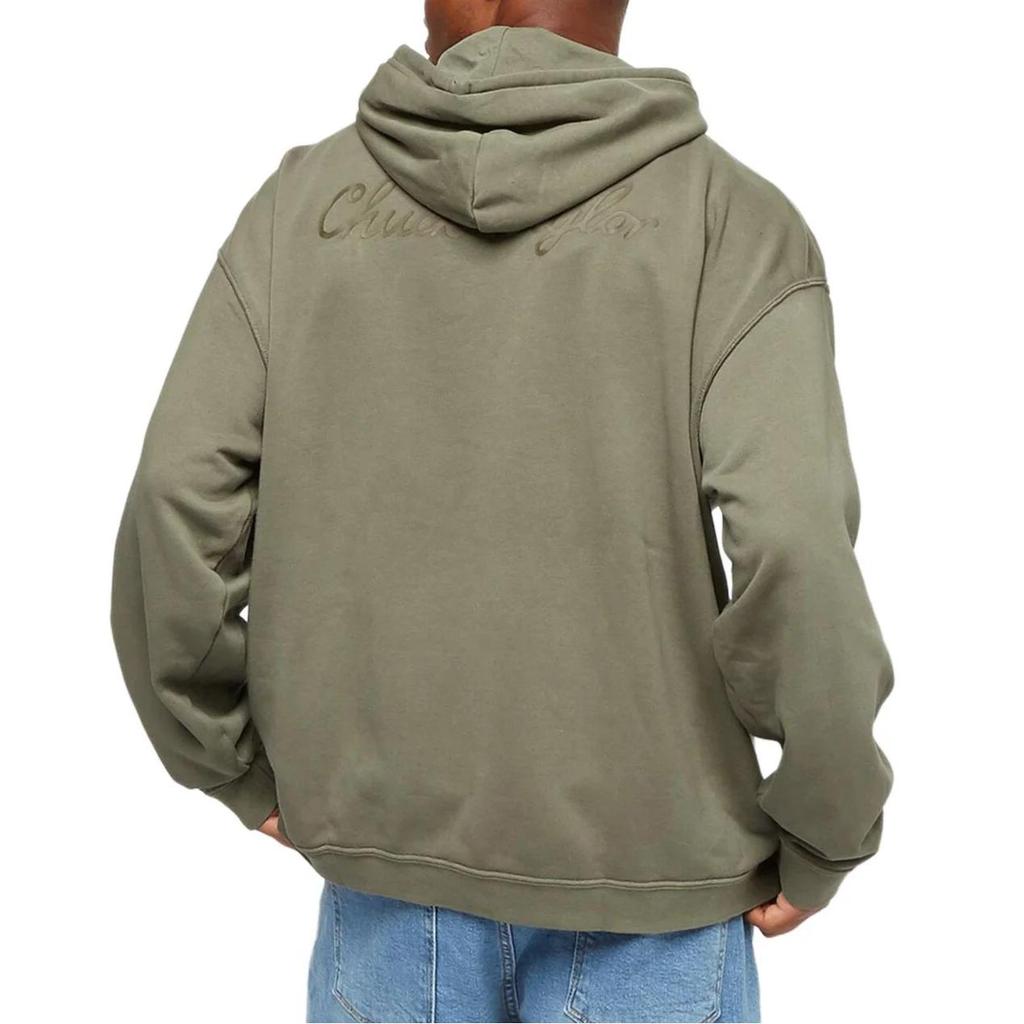 Converse Sweatshirts Unisex Green Hooded Moderate Straight Fit (Unisex) Sweatshirts 10025456 A05