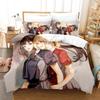 3D Print Anime Lycoris Recoil Bedding Set Duvet Cover Sheet Printed Bed Set Pillowcase Full Queen King Size Comforter Bedroom