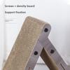 Vertical Triangular Cat Scratching Board & Bed - Scratch-Resistant, Non-Shedding Corrugated Paper with Wooden Accent