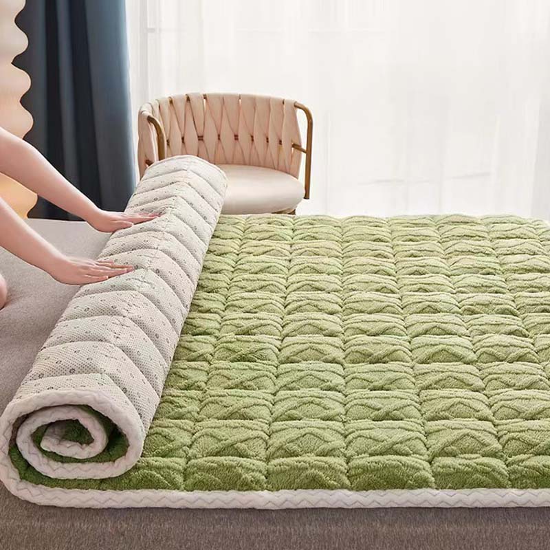 Зимние теплые фланелевые наматрасники для домашнего общежития, мягкие толстые покрывала, покрывало для кровати размера «queen size», тонкие стеганые татами