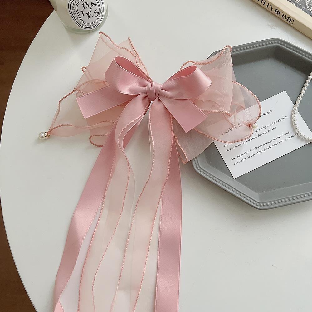 Sweet Chiffon Bow Hair Clip Elegant Hair Accessories New Girls Barrettes  Women Headwear Gift