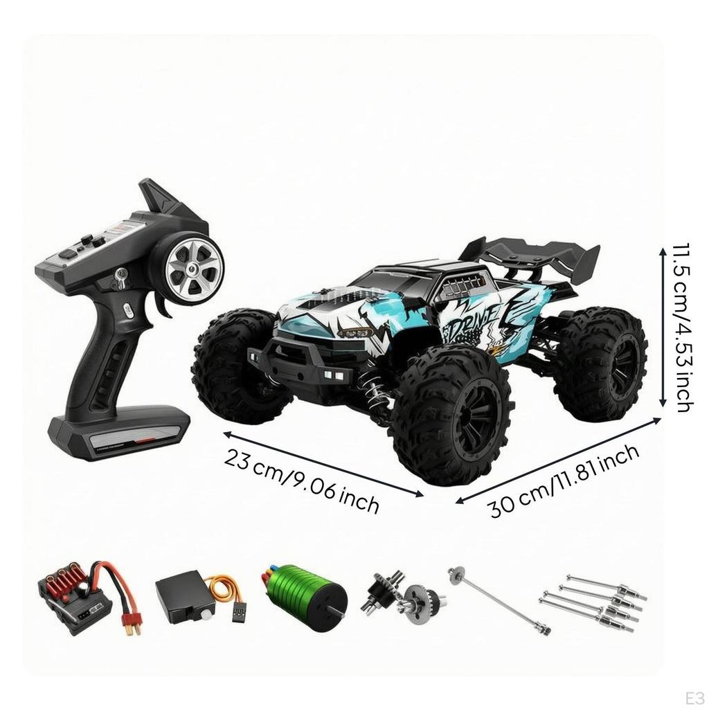 Корпус радиоуправляемой машины 4WD для бездорожья 1:16-й масштаб Гусеничные Шипованные Шины Дистанционно Управляемые Внедорожные