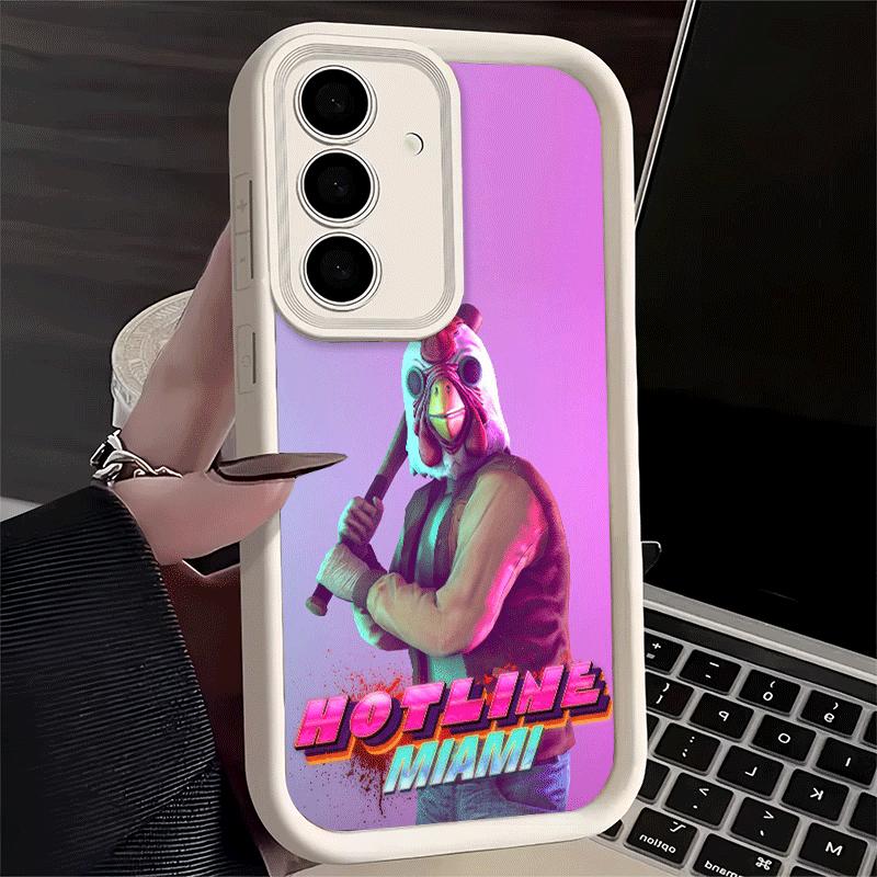 Чехол для телефона для Samsung Galaxy A17 A16 A15 A14 A13 H-Hotline M-Miami Game A56 A36 A26 A55 A35 A25 A54 A34 A24 A53 A33 A23 A07 A06
