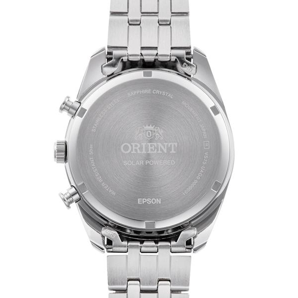 Orient Мужской RN-TX0305S (Современный хронограф на солнечной энергии для мужчин, металл) Круглые часы, серебро