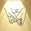 1pc Hand-In-Hand Metal Art Wall Decor. It Is A Love-Themed Metal Wall Sculpture And Also A Metal Mural Wall Decor For Couples. Suitable For Home