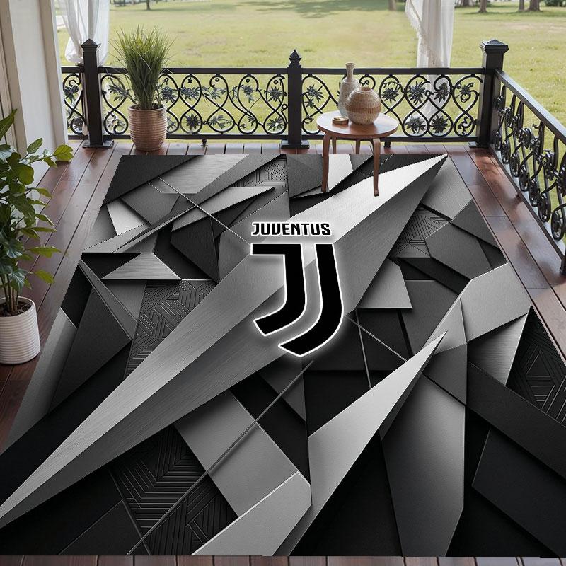 Soft Floor Carpet Juventus FC Pattern Area Rug Decorative Mat For Home Room Decoration