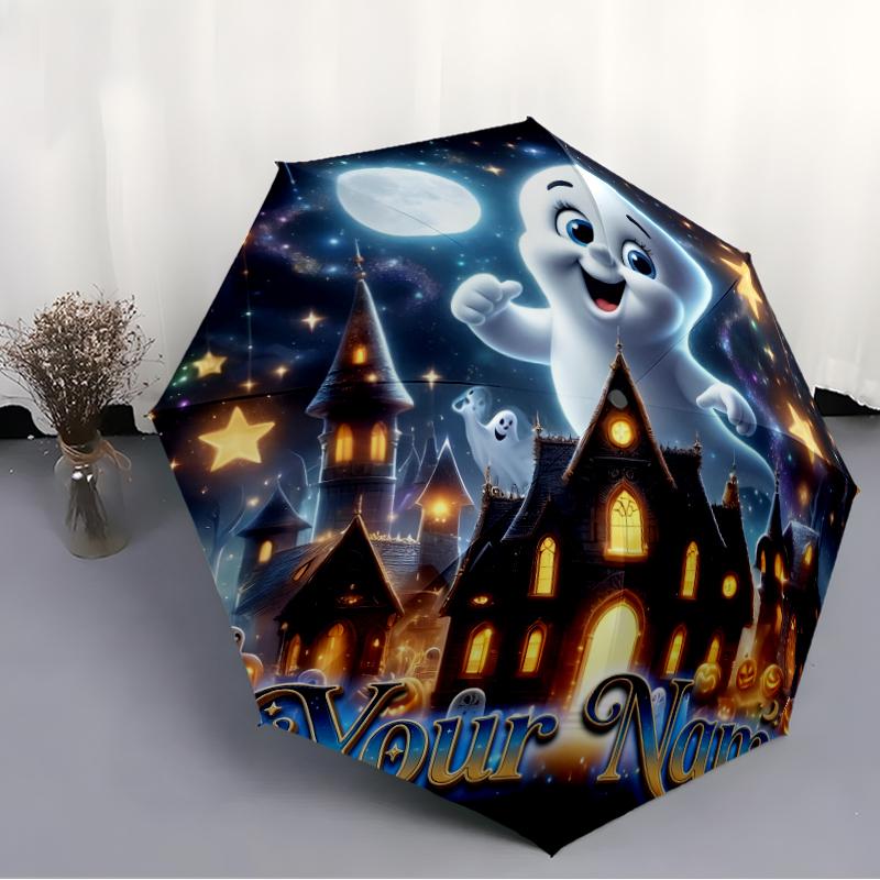 Personalized Name Casper Print Umbrella, UV Shielding. It Has Eight Sturdy Ribs for Outdoor Use And Perfect As a Holiday Gift