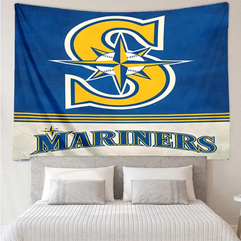 Mariners Team Logo Quick-Dry Tapestry Hanging for Bedroom,Livingroom, Playroom,Decor Art Room Wall Tapestry Holiday and Birthday Gifts