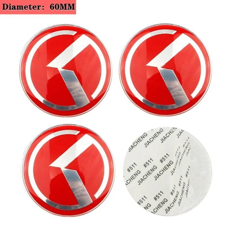 ABH3   4PCS 60MM Car Wheel Center Hub Sticker for KIA K3 K5 K2 K7 K9 KX3 Stinger Forte Sportage R Rio Soul Ceed Sorento Accessories