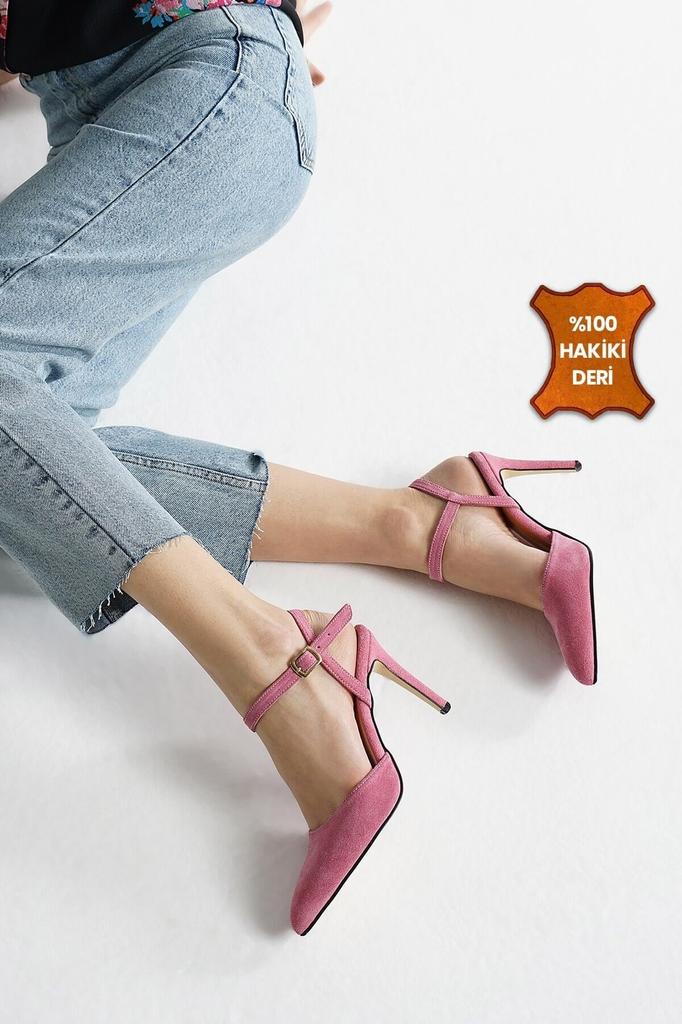 Женские модные классические туфли на высоком каблуке Lucia из натуральной замши коричневого цвета, туфли на каблуке