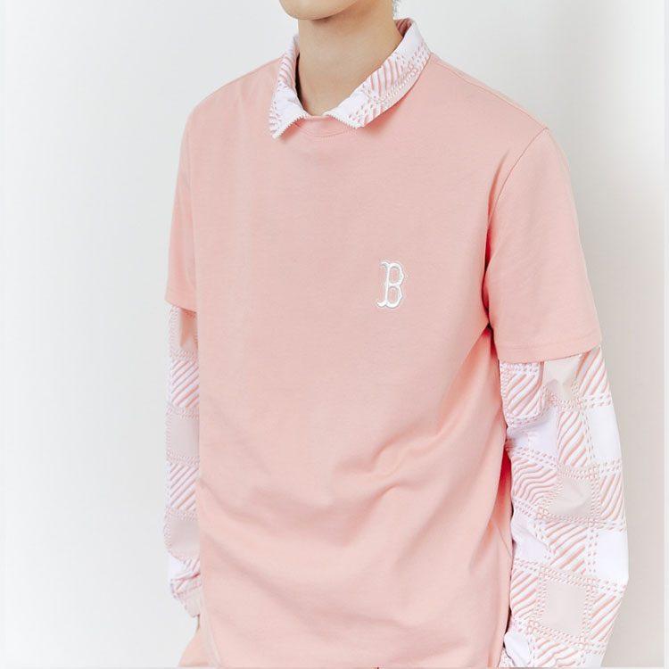 MLB Set-in Sleeve T-Shirt Unisex Pink 31TS03131-43P