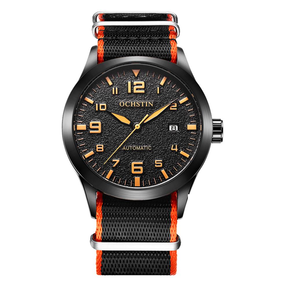 OCHSTIN Automatic Mechanical Watches Men Leather Strap Calendar Mechanical Wristwatches Fashion Business Male Clock Reloj Hombre